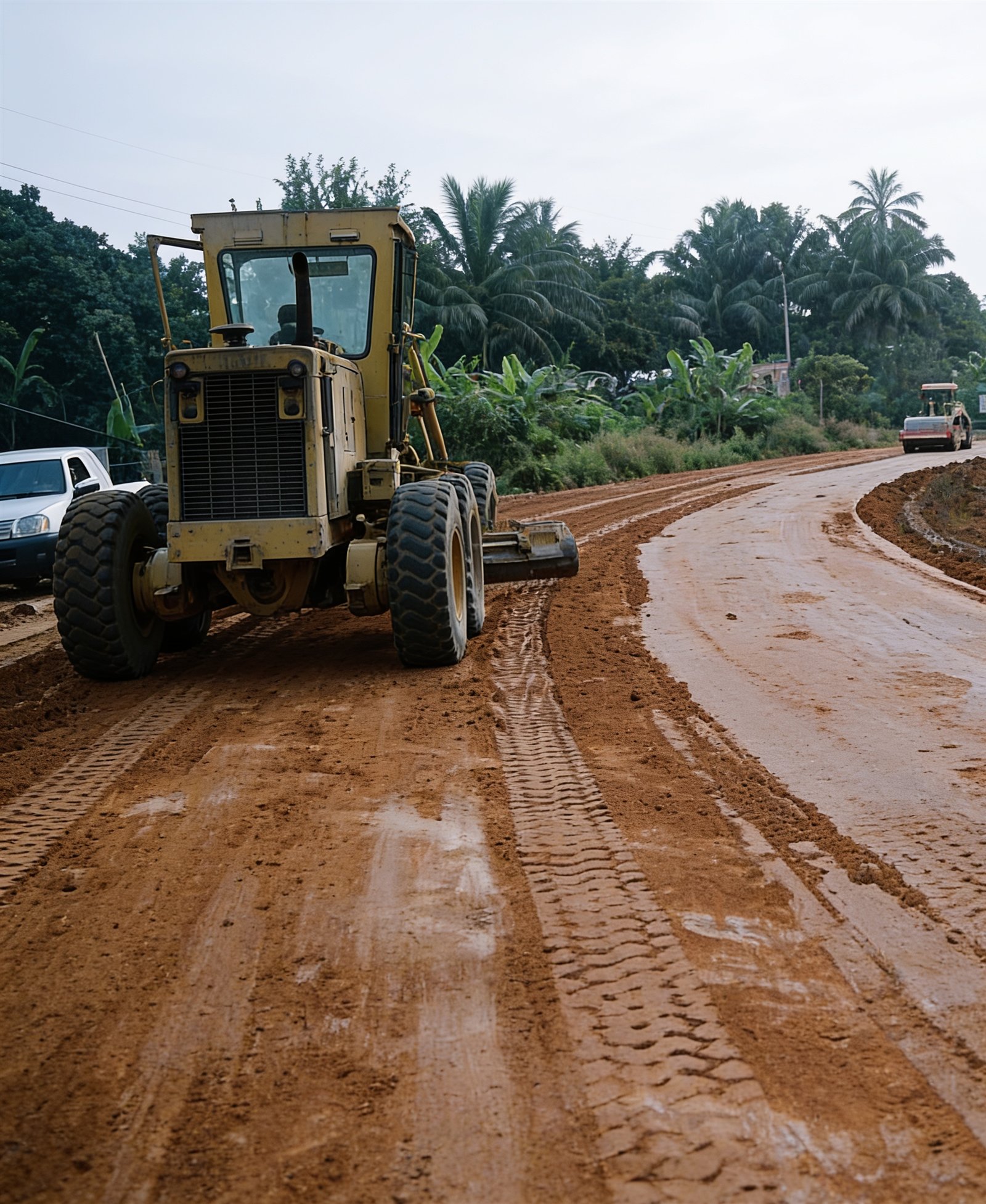 Road works on the union highway, 1996 era