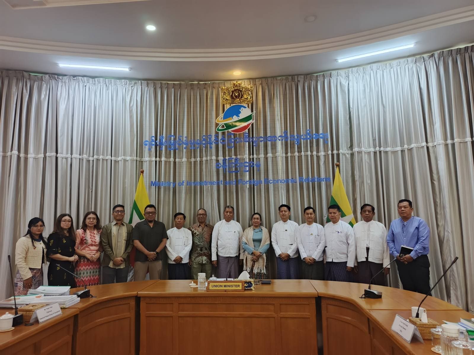 Diamond Palace delegation received at Myanmar's Ministry of Investment and Foreign Economic Relations